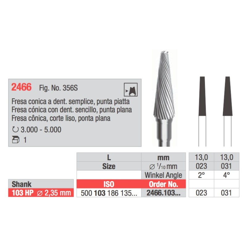 FRESA SEMPLICE PIATTA 2466 EDENTA