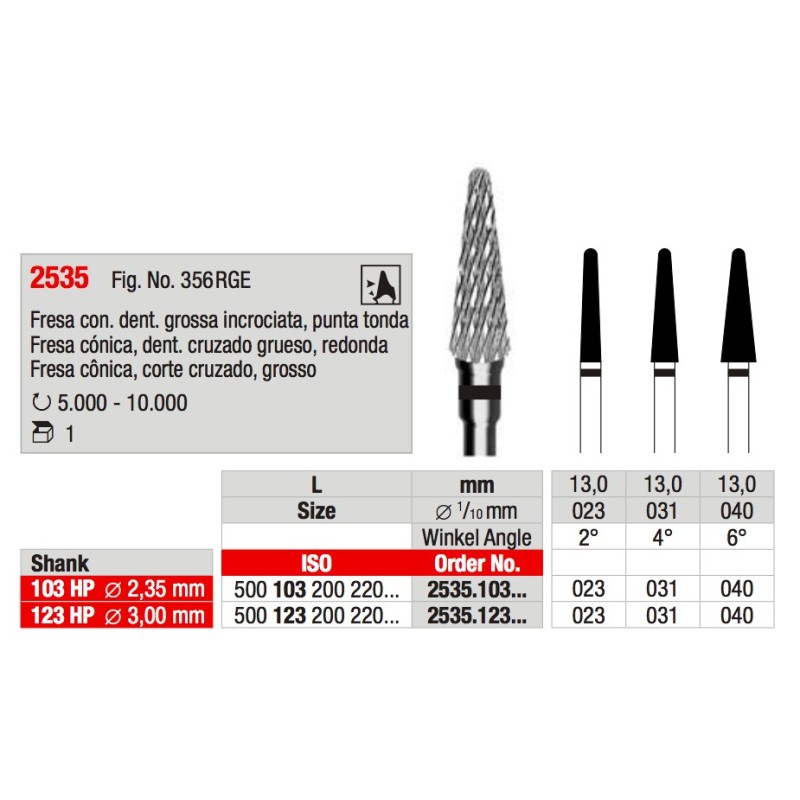 FRESA GROSSA INCROCIATA TONDA EDENTA
