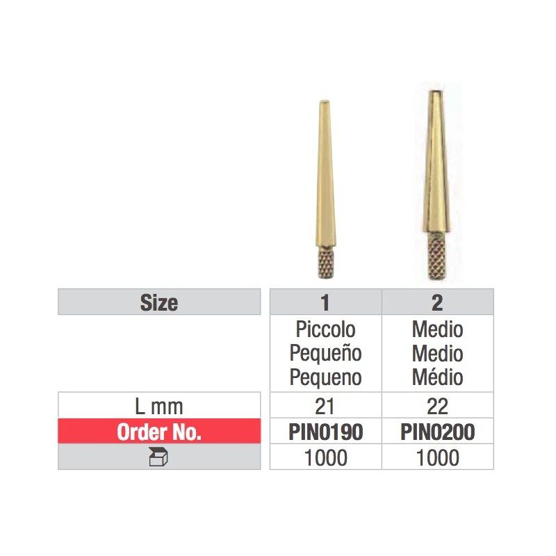 DOWEL PINS 1000PZ EDENTA