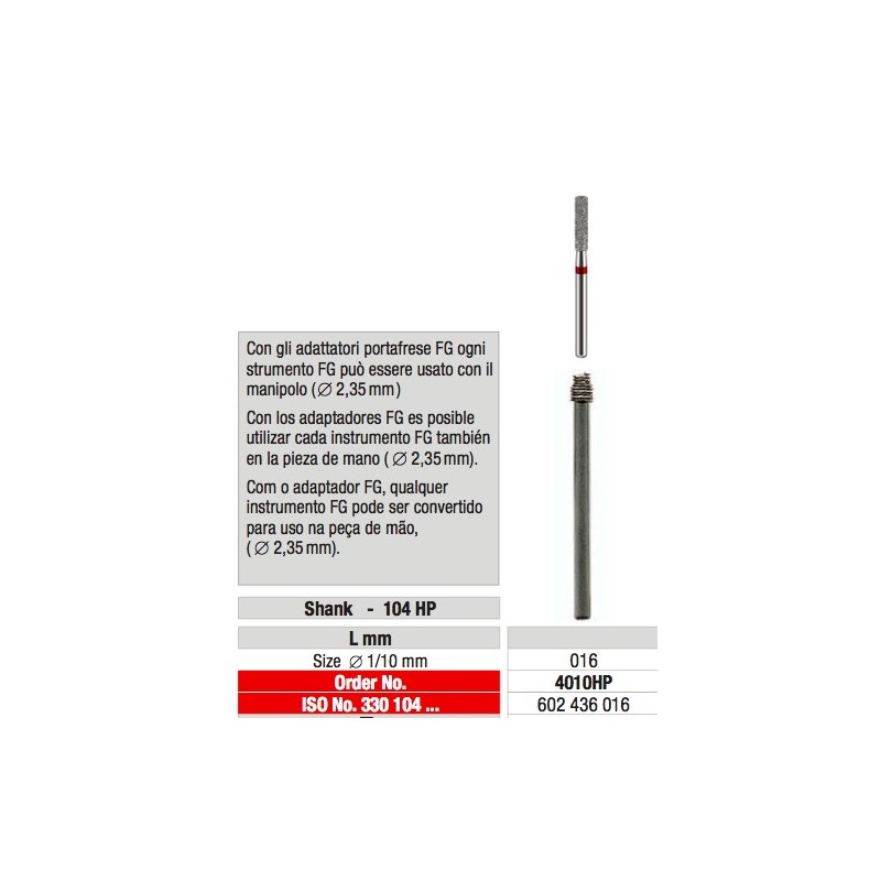 ADATTATORI/RIDUTTORI FRESE EDENTA
