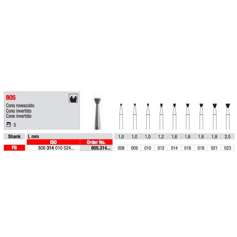805 FG DIAMANTATA EDENTA 5PZ