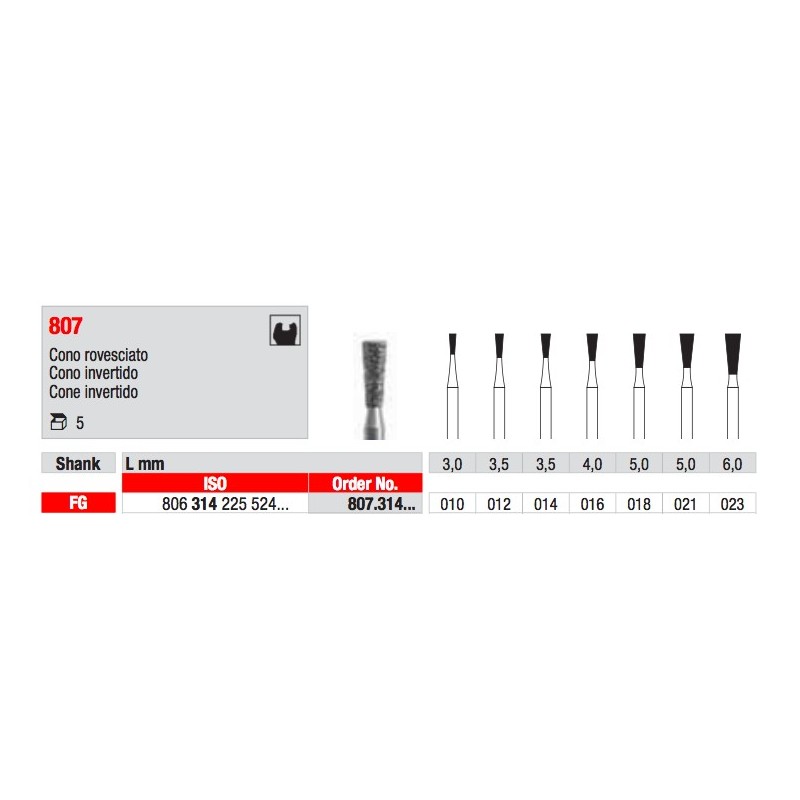 807 FG DIAMANTATA EDENTA 5PZ