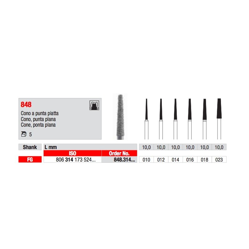 848 FG DIAMANTATA EDENTA 5PZ